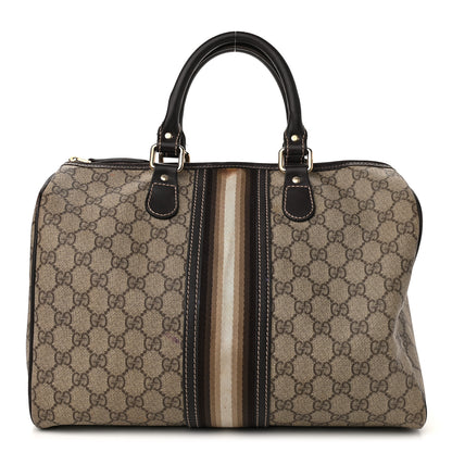 Gucci GG Plus Monogram Web Medium Joy Boston Dark Brown 1 of 14