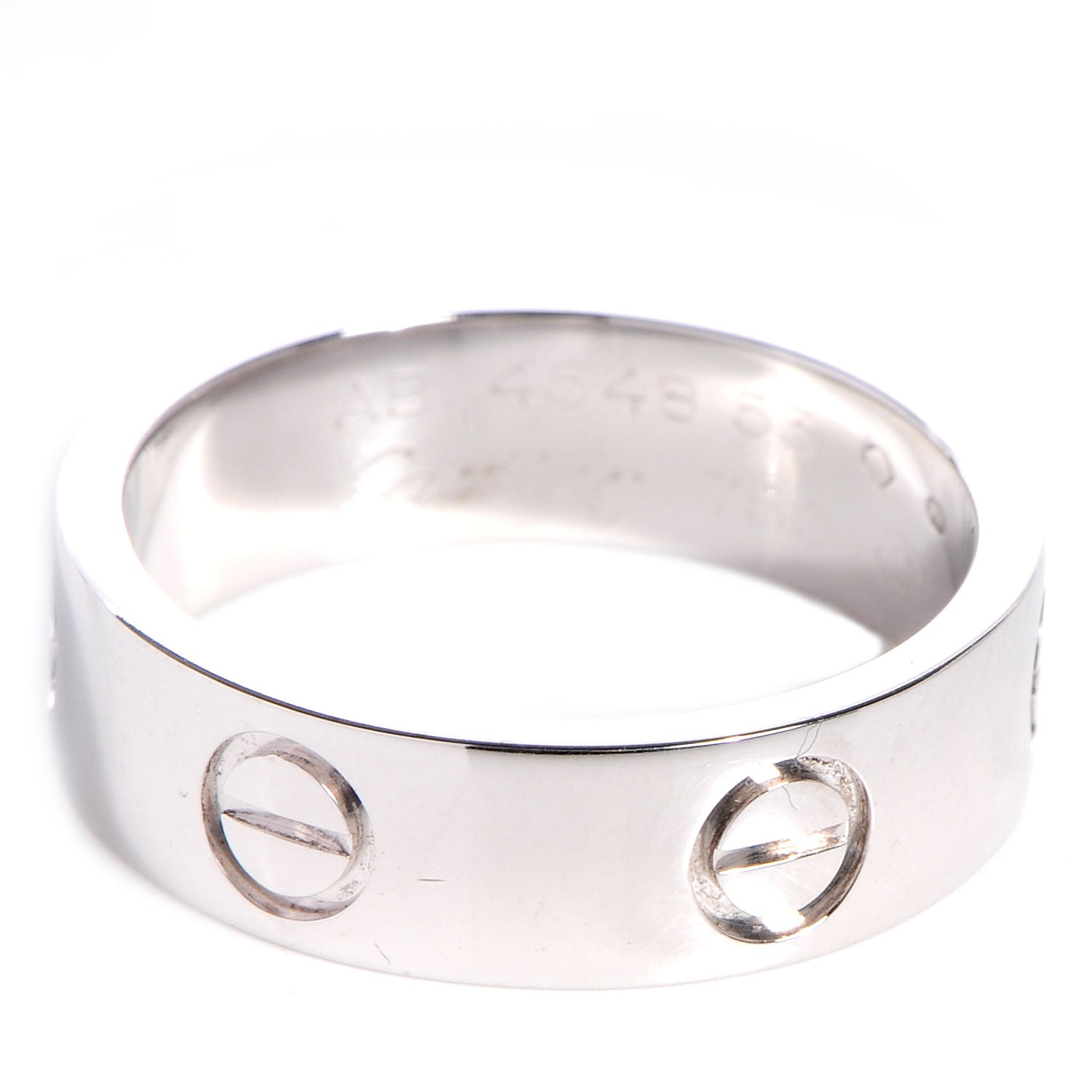 Cartier 18k White Gold 5.5mm Love Ring Size 53 US 6.25 1 of 4
