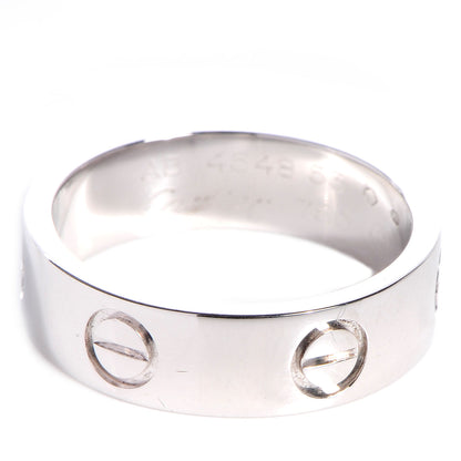 Cartier 18k White Gold 5.5mm Love Ring Size 53 US 6.25 1 of 4