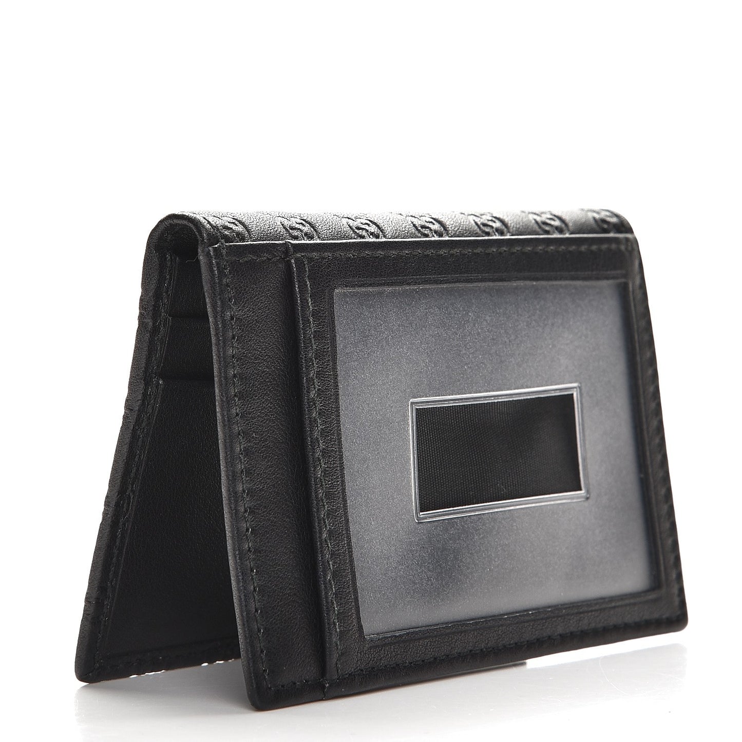 Microguccissima Bow Train Pass Case Black