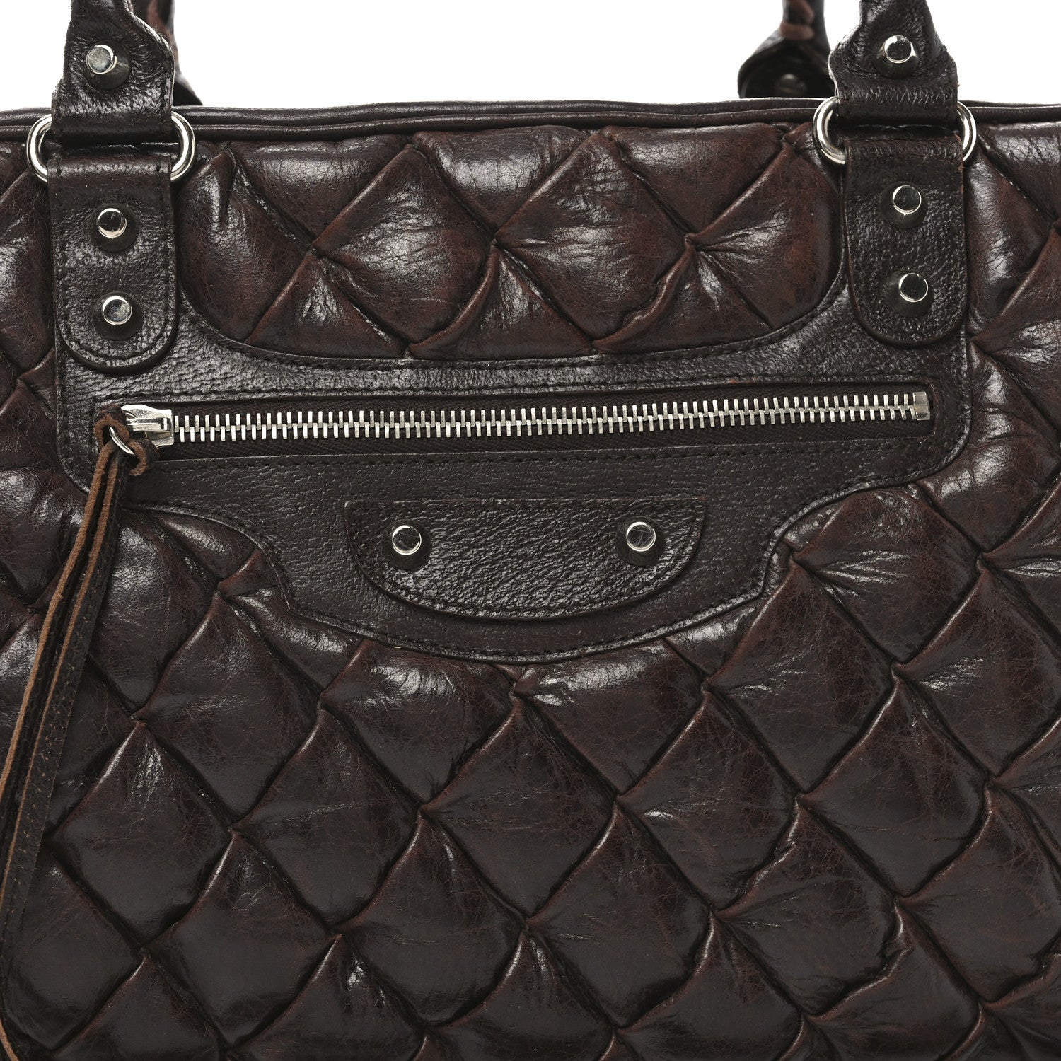 Balenciaga Chevre Quilted Matelasse MM Sienna 8 of 10