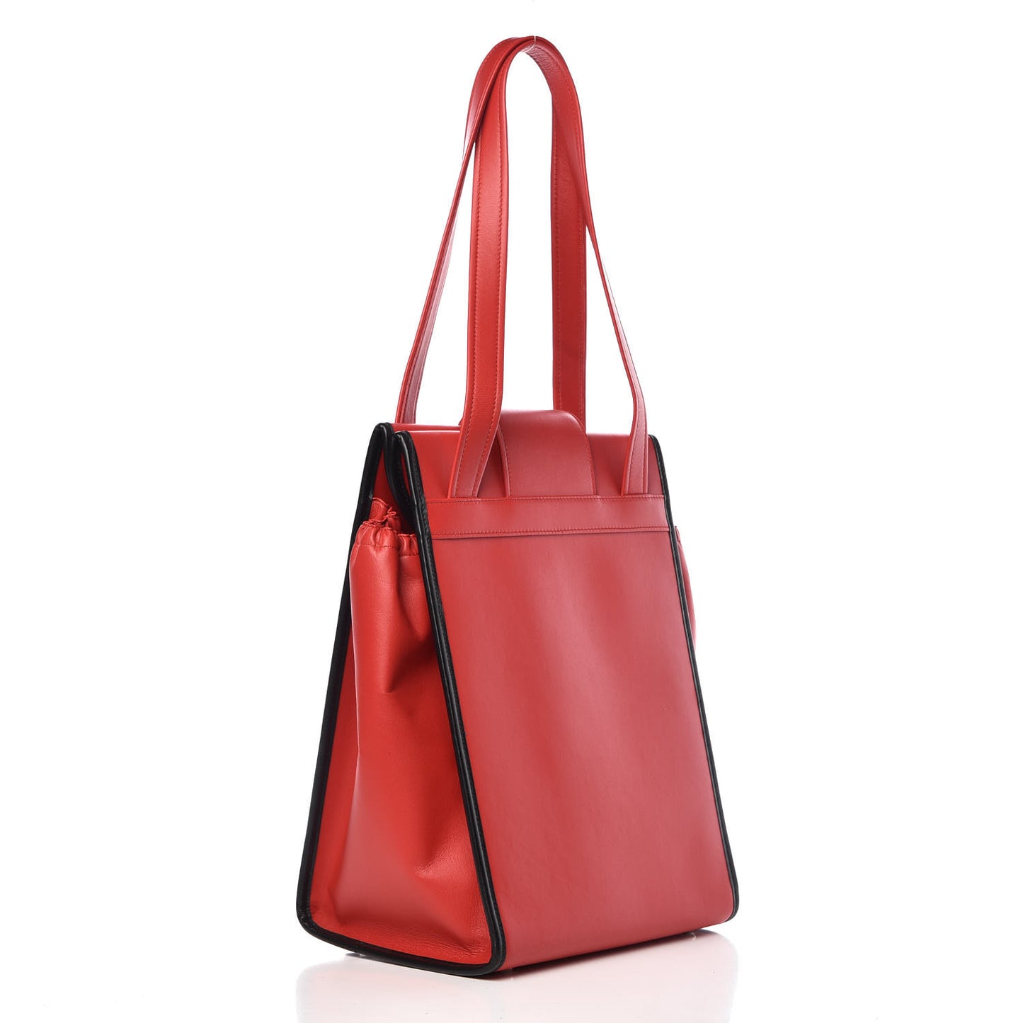 Agneau Classique Brillainte Tote Rouge Tango