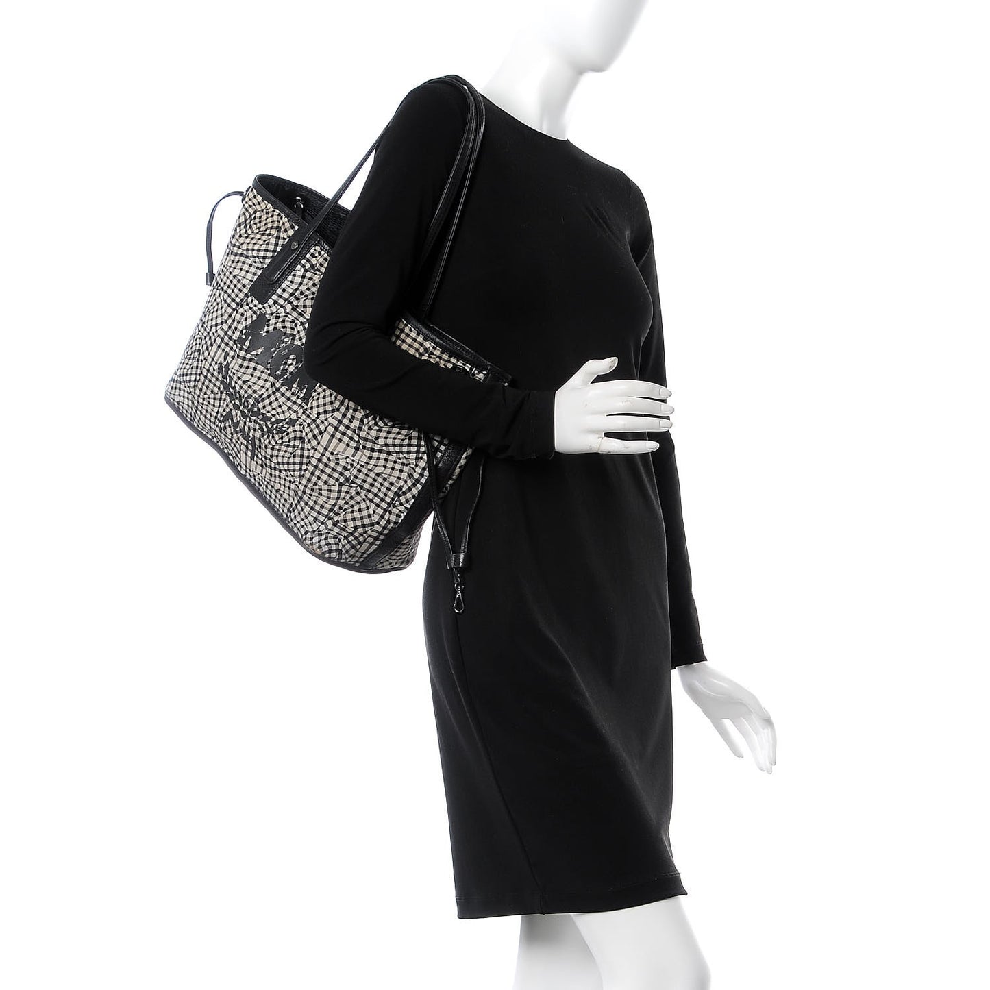 Visetos Medium Liz Reversible Shopper Tote Black