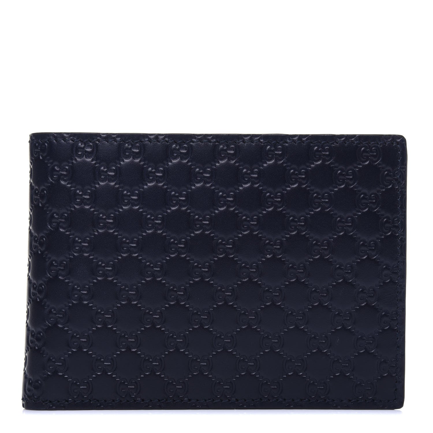 Gucci Microguccissima Bi-Fold Wallet Navy Blue 1 of 12