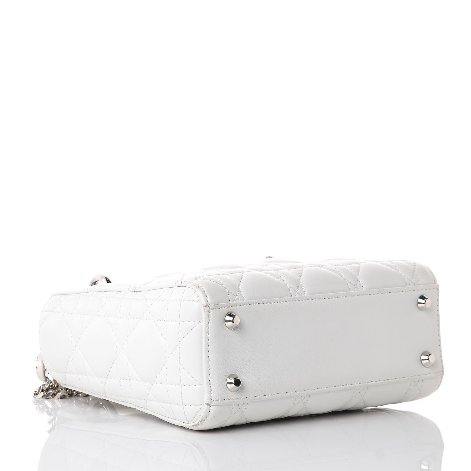 Christian Dior Lambskin Cannage Mini Lady Dior White 4 of 10