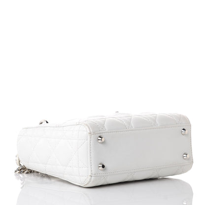 Christian Dior Lambskin Cannage Mini Lady Dior White 4 of 10