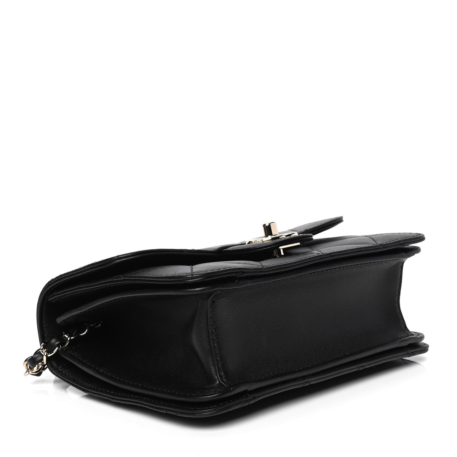 Chanel Calfskin Quilted Small Top Handle Flap Black 3 of 4