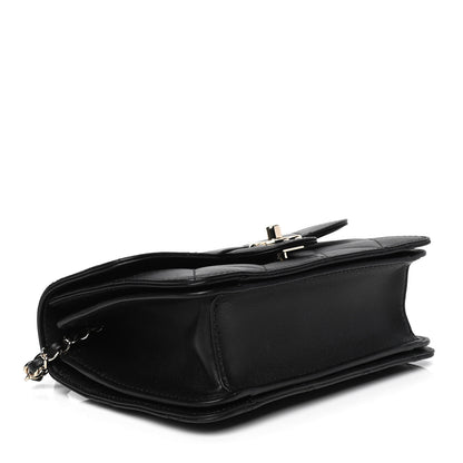 Chanel Calfskin Quilted Small Top Handle Flap Black 3 of 4