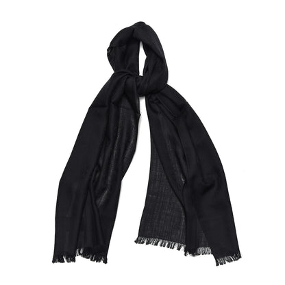 Gucci Wool Silk GG Monogram GGNat Scarf Black 1 of 7