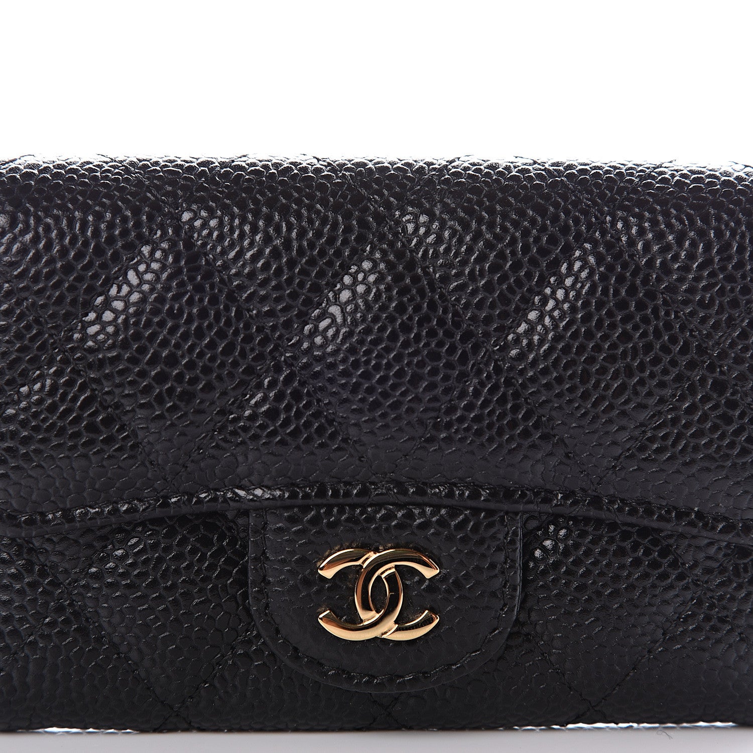 Chanel Caviar Quilted Flap Card Holder Wallet Black 10 of 11