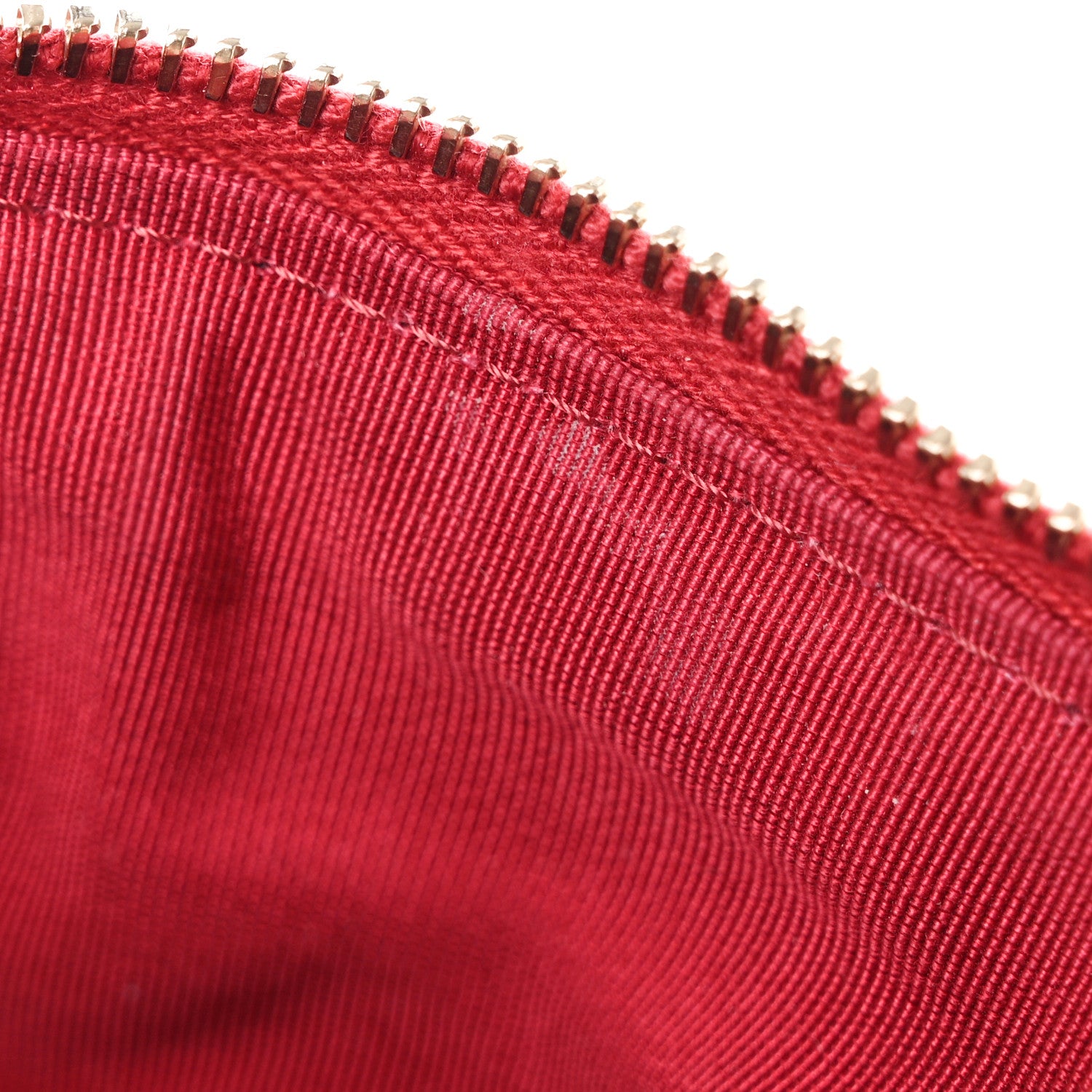 Chanel Sheepskin Quilted Small Mademoiselle Vintage Zip Pouch Red 8 of 9