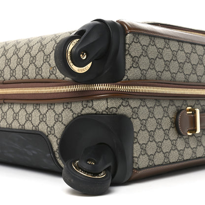 Gucci GG Supreme Monogram Azalea Calfskin Retro Interlocking G Small Savoy Cabin Trolley Beige Ebony Brown Sugar 9 of 9