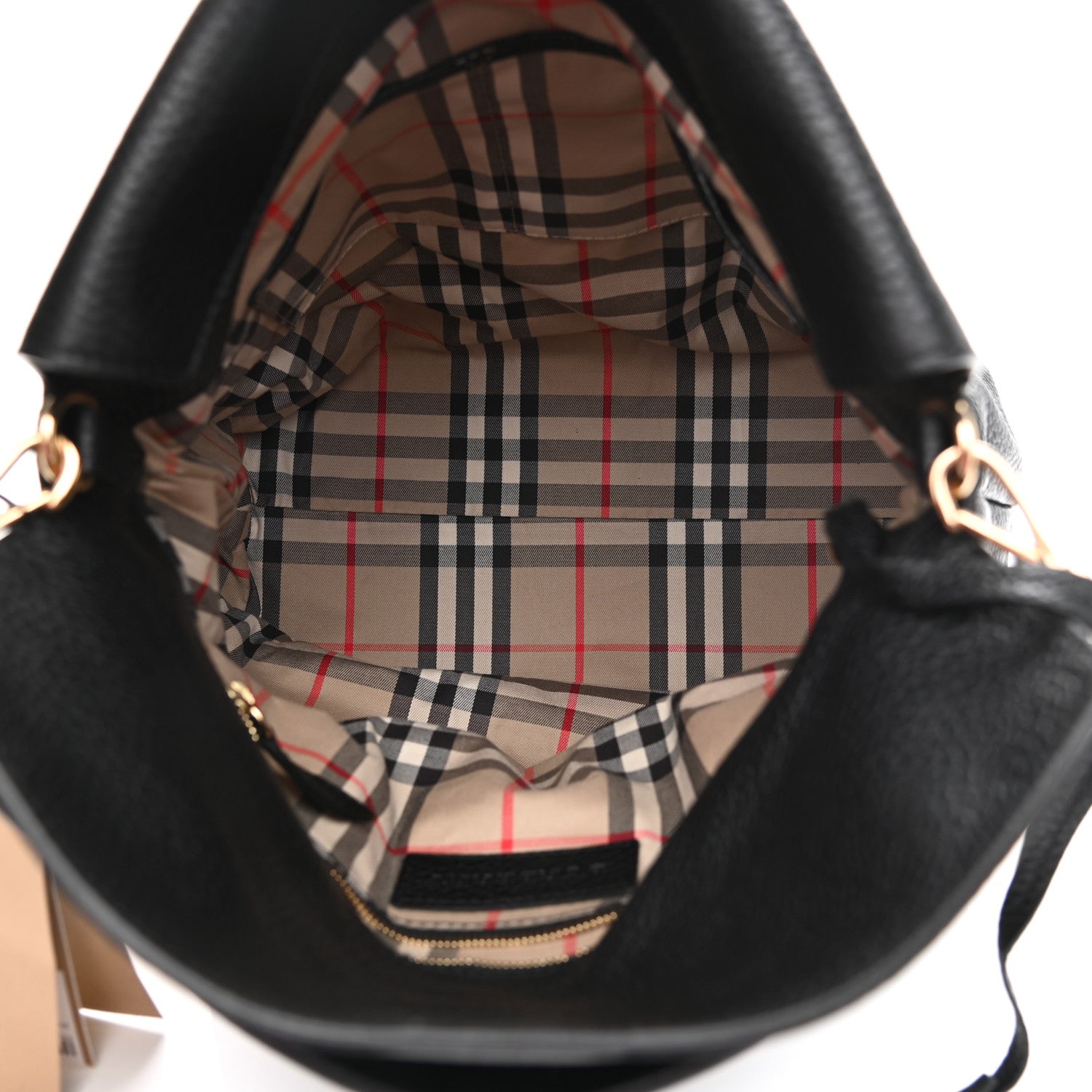 Burberry London Grainy Calfskin Medium Cale Hobo Black 5 of 10