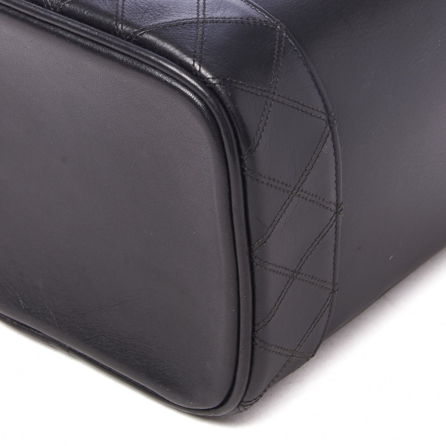 Lambskin Vanity Cosmetic Case Black