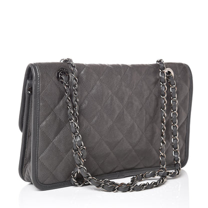 Chanel Caviar Quilted Medium French Riviera Flap Dark Grey 3 of 9