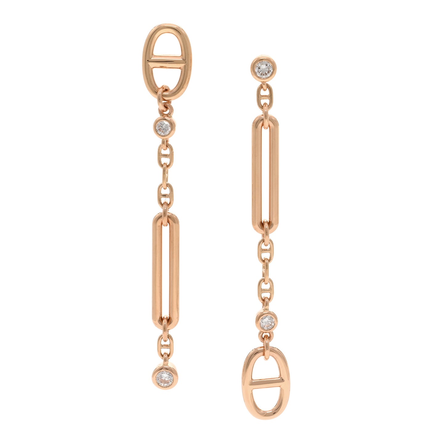 18K Rose Gold Diamond Chaos Earrings