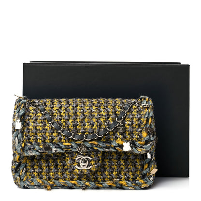 Chanel Tweed Braided Charms Small Flap Yellow Grey Black 12 of 12