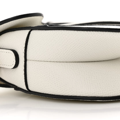 Christian Dior Grained Calfskin Mini Saddle Bag With Strap White 9 of 11