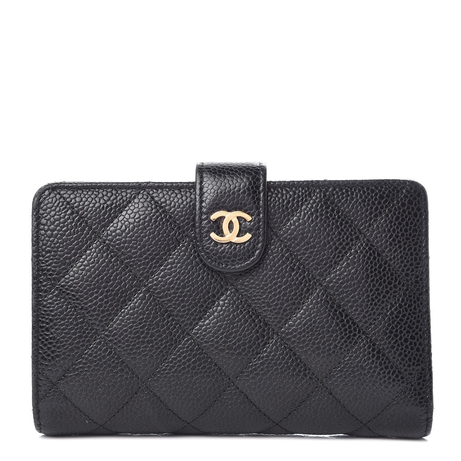 Chanel Caviar Quilted Zipped Pocket Wallet Black 1 of 15