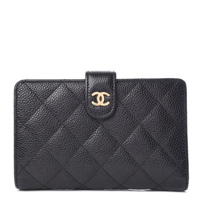 Chanel Caviar Quilted Zipped Pocket Wallet Black 1 of 15