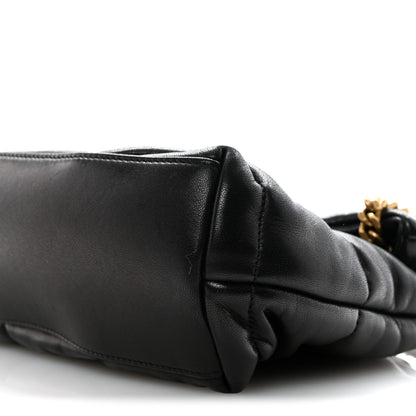 Saint Laurent Lambskin Quilted Small Loulou Puffer Monogram Chain Satchel Black 10 of 12