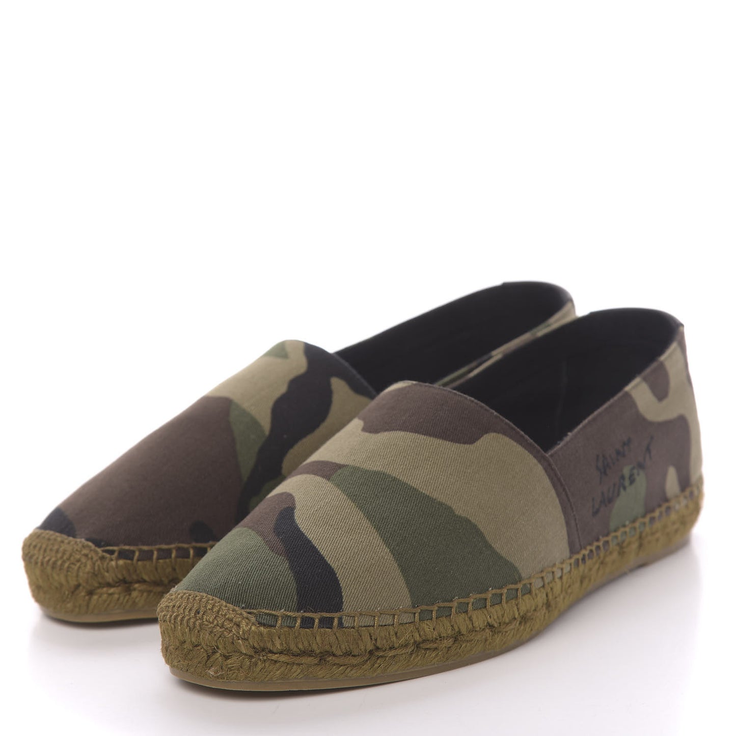 Canvas Camouflage Espadrilles 40 Kaki Black