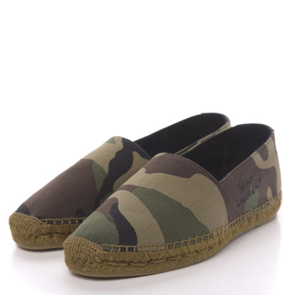 Saint Laurent Canvas Camouflage Espadrilles 40 Kaki Black 3 of 10