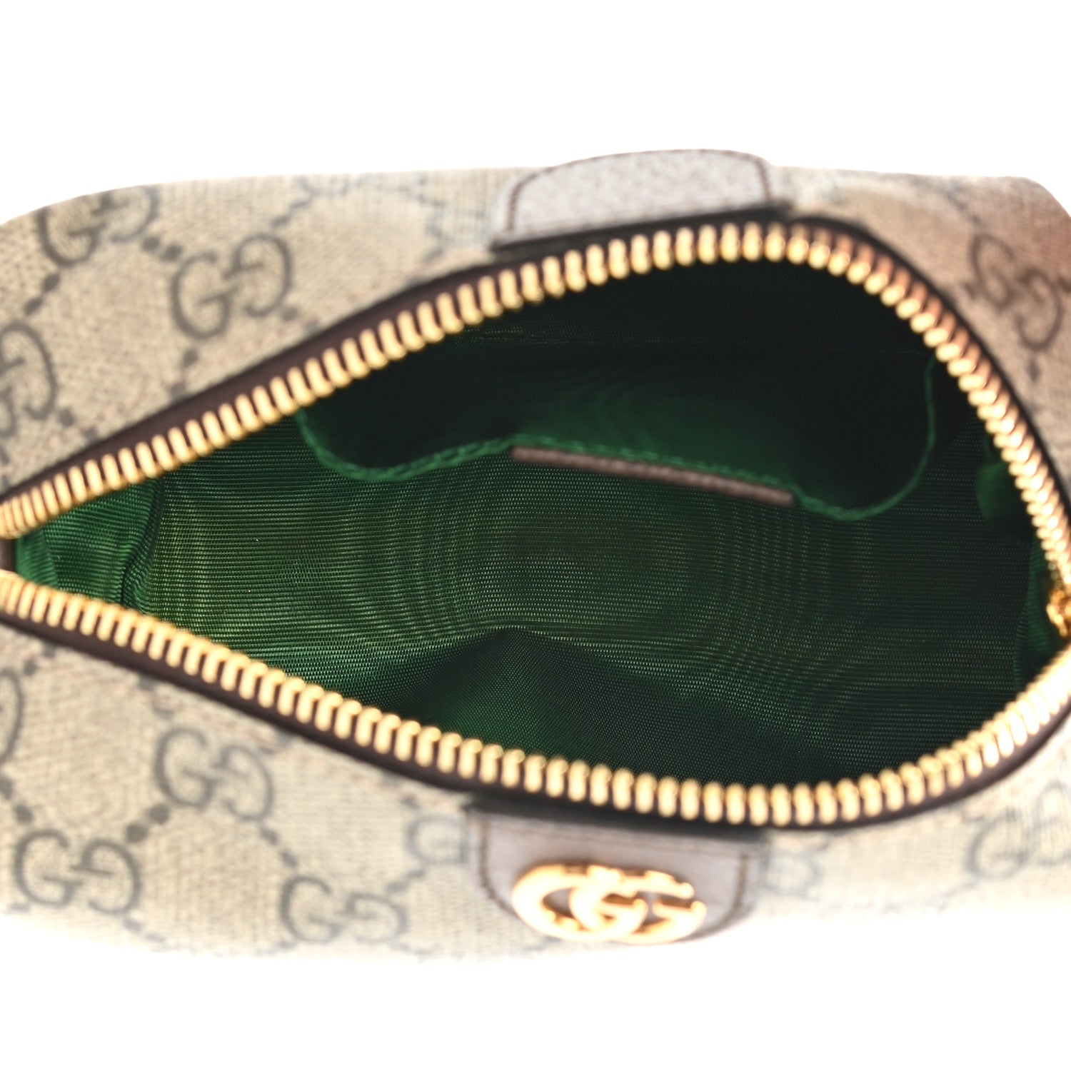 Gucci Soft GG Supreme Monogram Calfskin Small Ophidia Cosmetic Case Beige Ebony New Acero 5 of 7