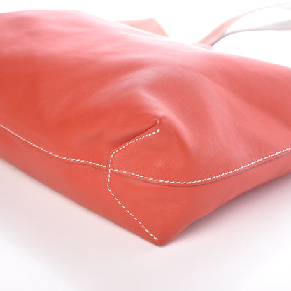 Hermes Veau Sikkim Double Sens 30 Reversible Tote Gris Perle Capucine 11 of 14