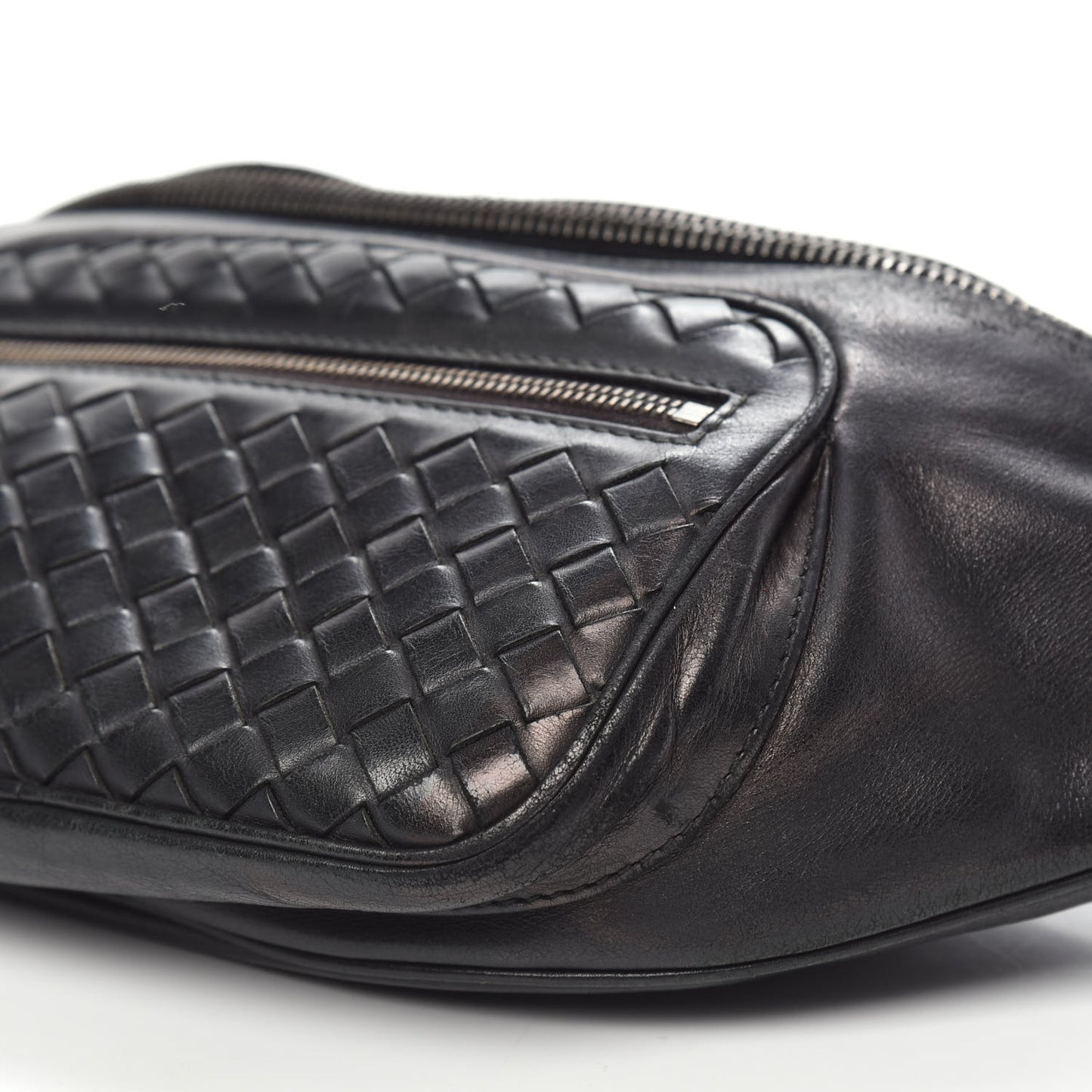 Nappa Intrecciato Belt Bag Black