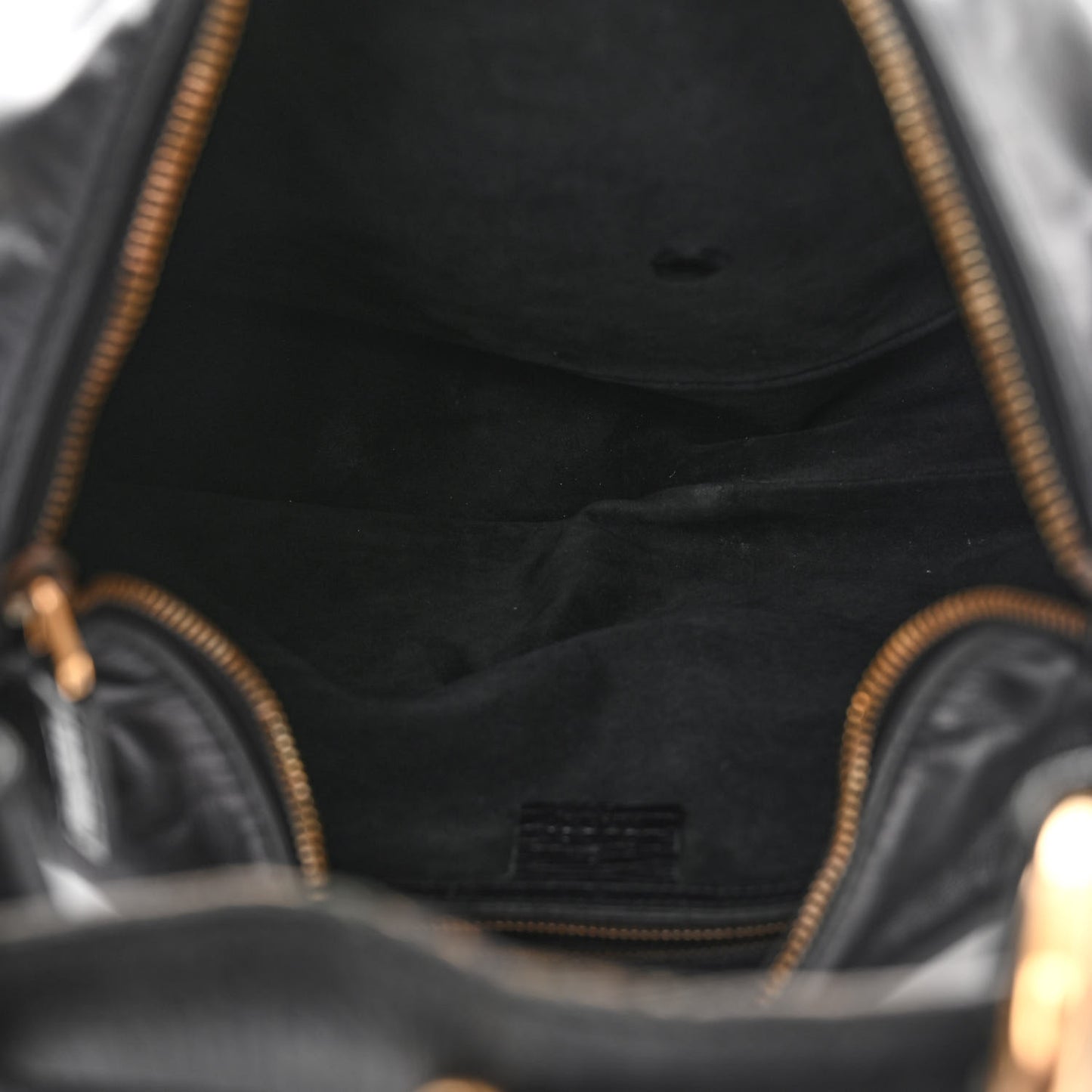 Calfskin Medium Horsebit Chain Hobo Black