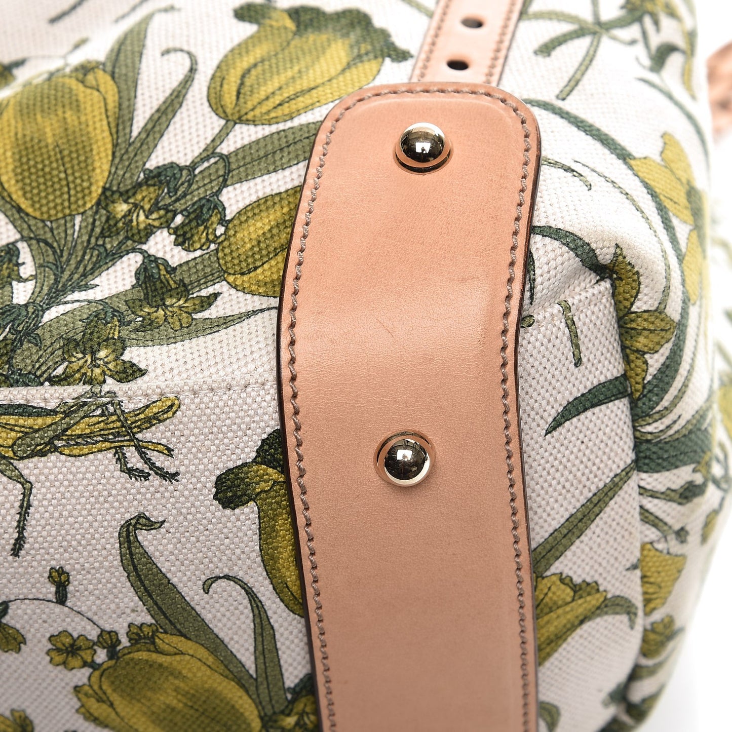 Canvas Floral Flora Pelham Shoulder Bag Beige