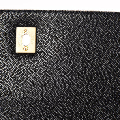 Chanel Caviar Lizard Embossed Quilted Small Coco Handle Flap Black 14 of 19