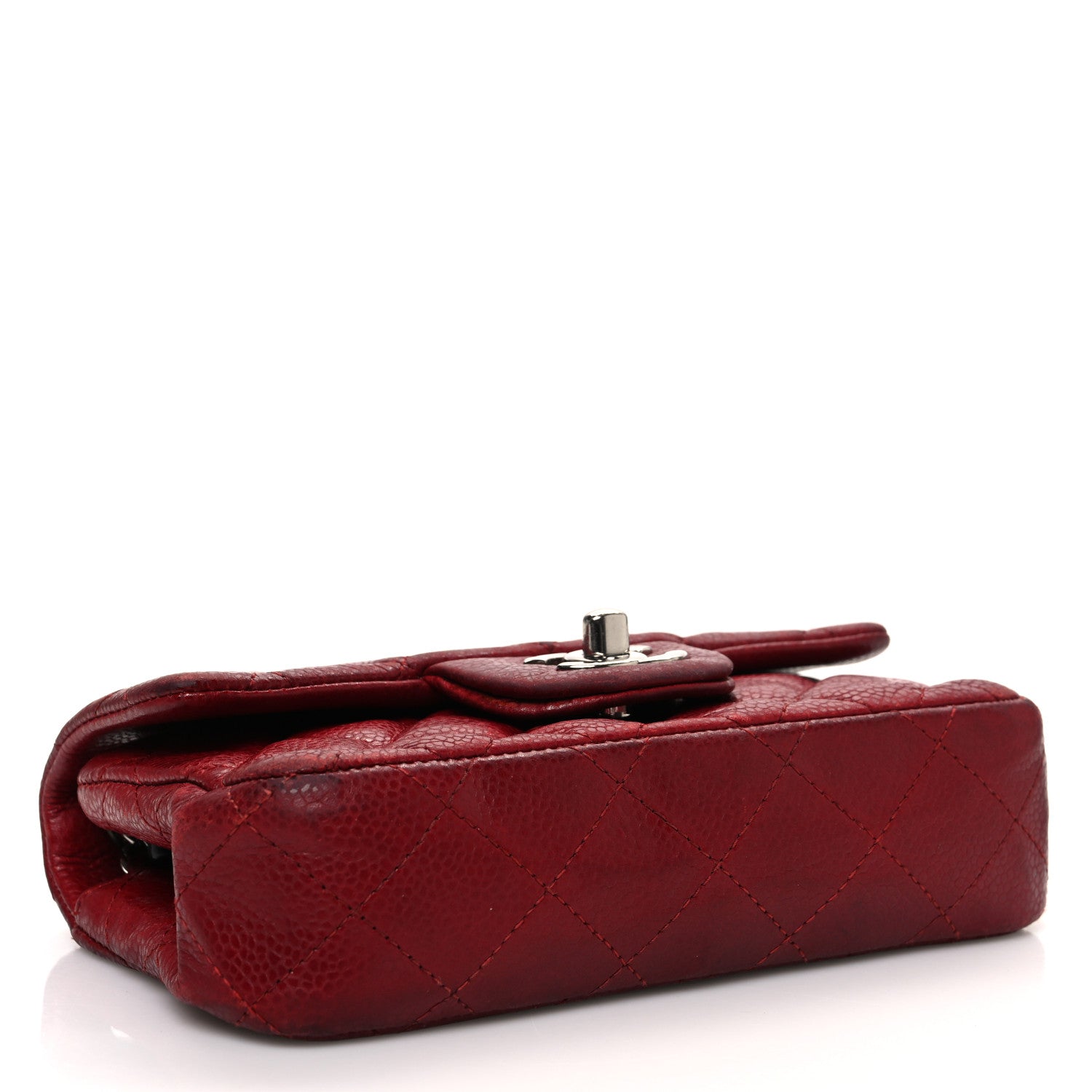 Chanel Caviar Quilted Extra Mini Flap Burgundy 4 of 14