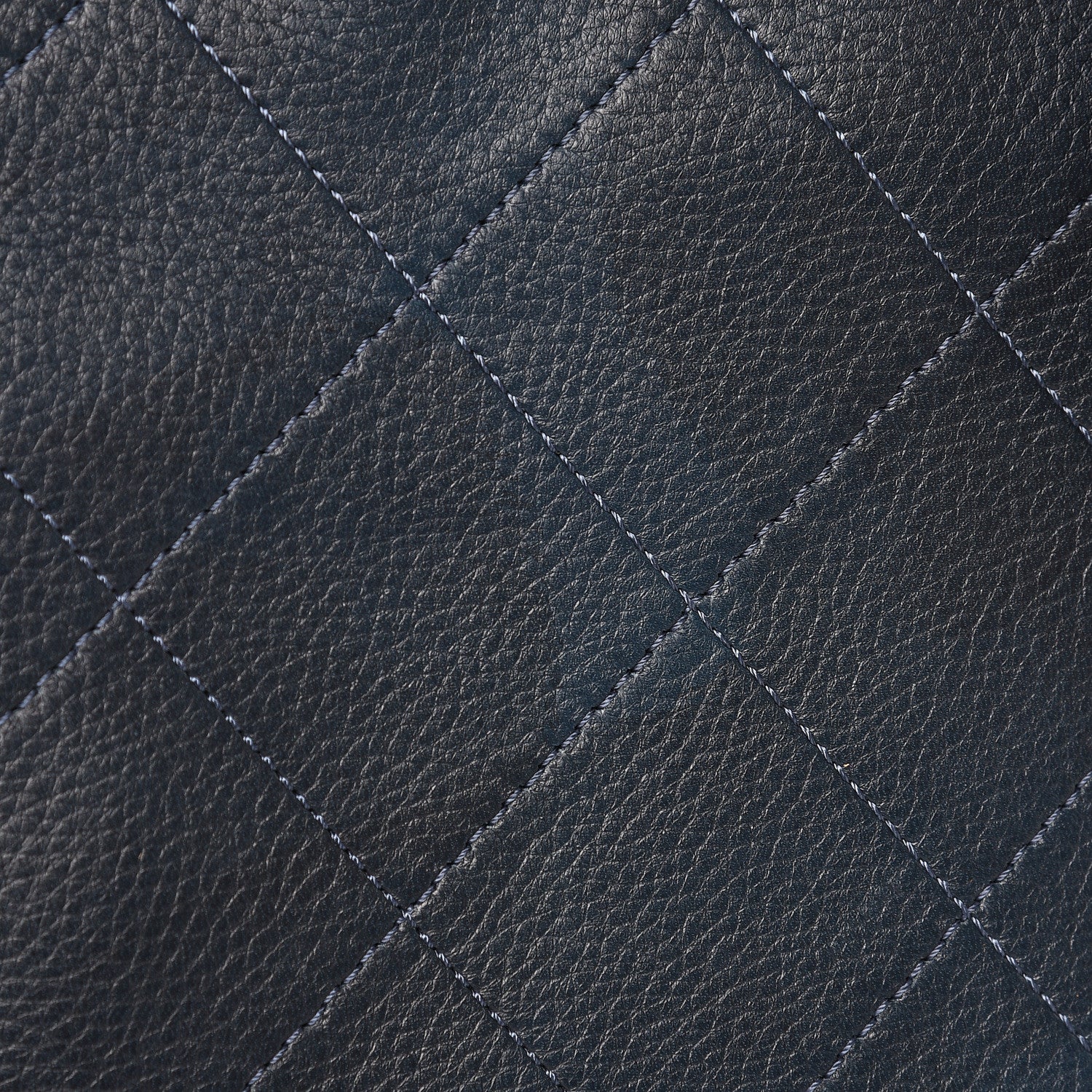 Chanel Deerskin Stitched Large CC Shopping Tote Navy 13 of 17