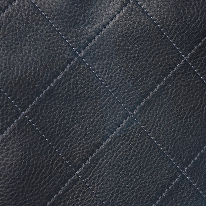 Chanel Deerskin Stitched Large CC Shopping Tote Navy 13 of 17