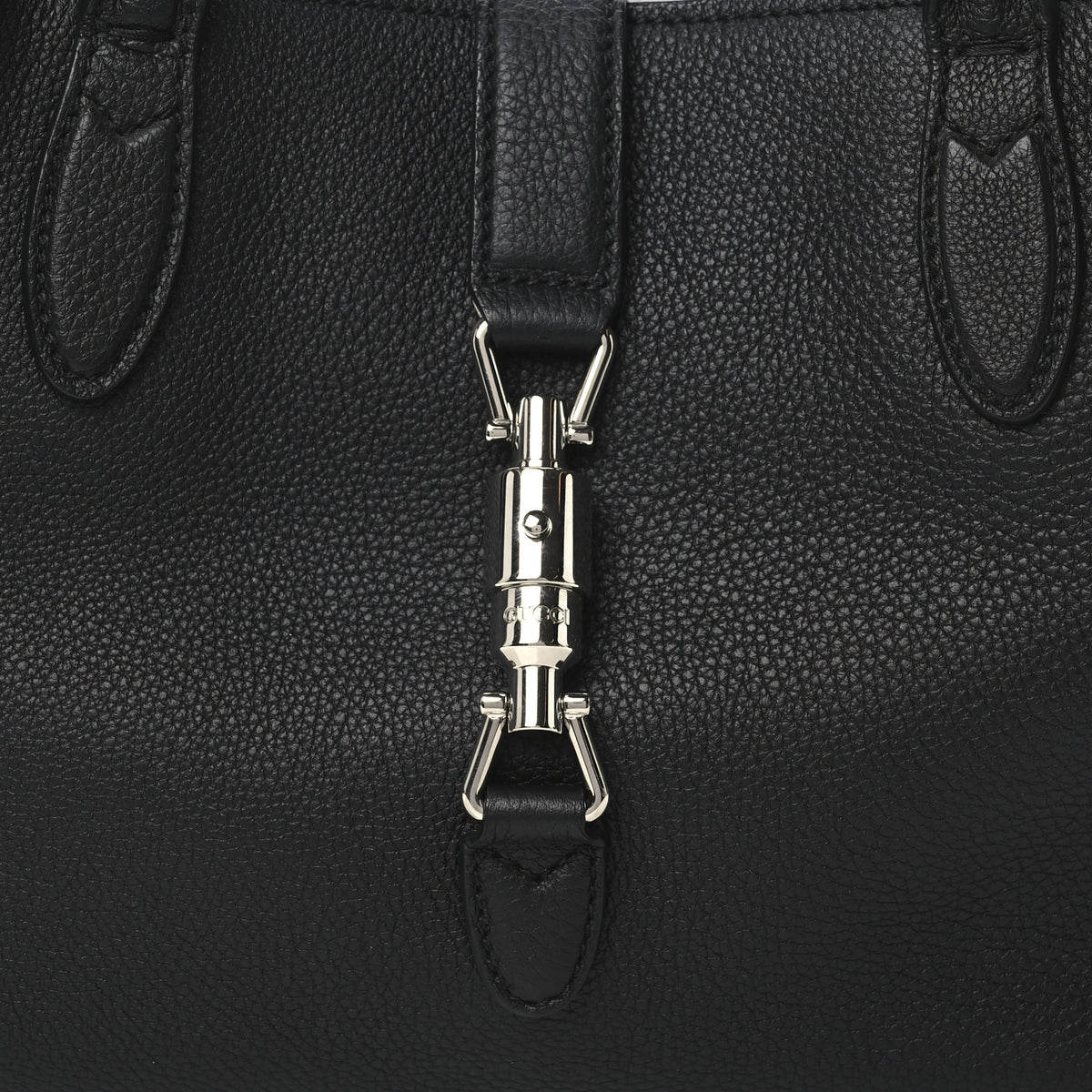 Soft Calfskin Small Jackie Top Handle Bag Black