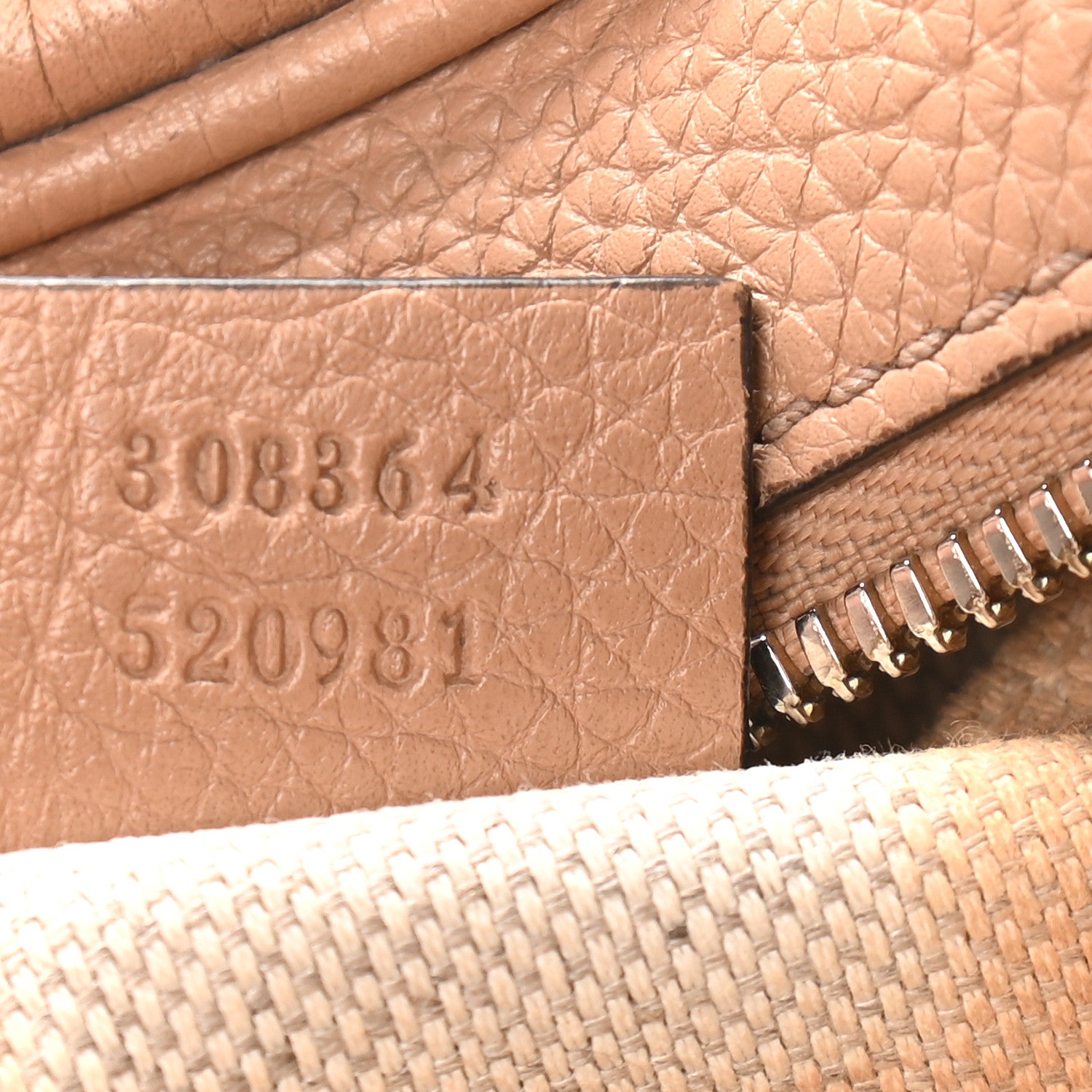 Gucci Pebbled Calfskin Small Soho Disco Bag Camelia 7 of 12