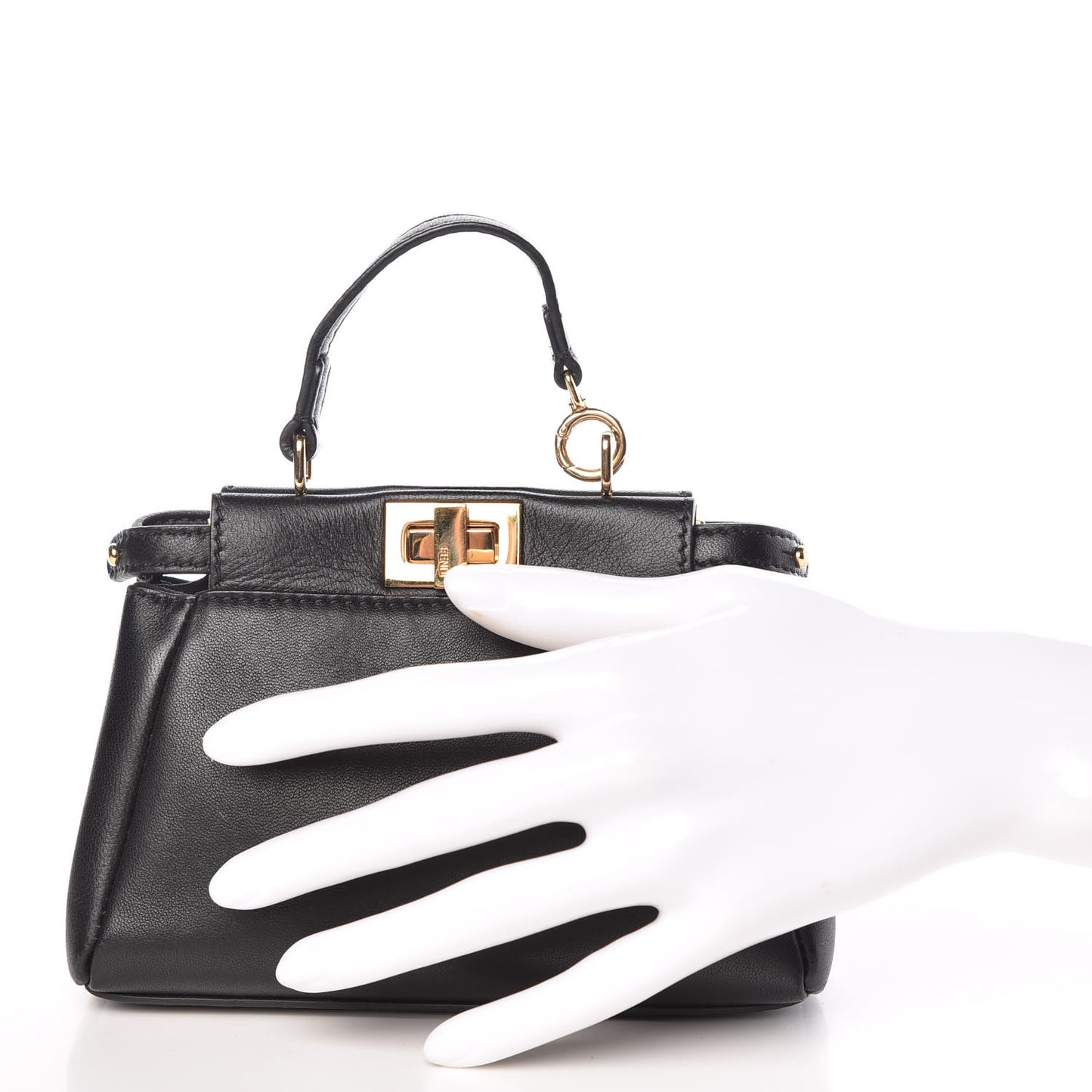 Nappa Micro Peekaboo Iconic Satchel Black