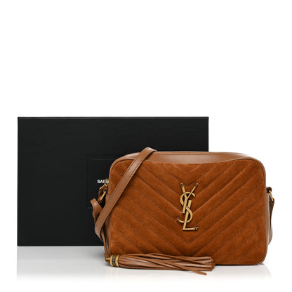 Saint Laurent Suede Matelasse Monogram Lou Camera Bag Cinnamon 10 of 10