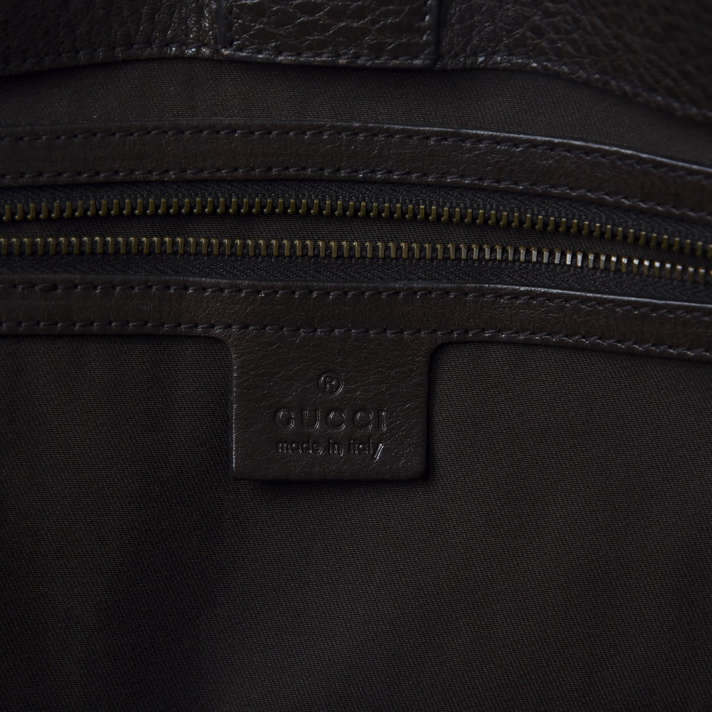 Monogram Medium Interlocking Icon Tote Dark Brown