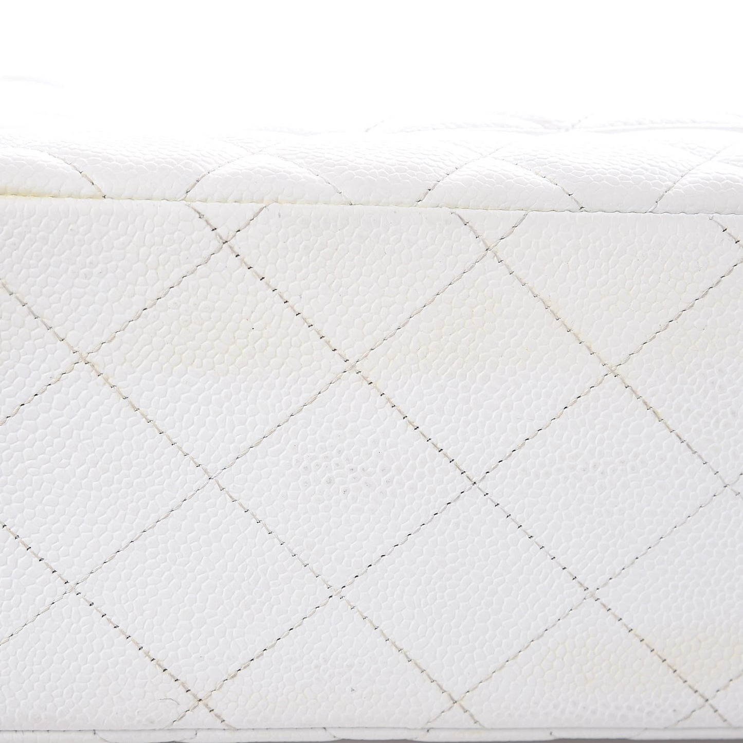Caviar Quilted Maxi Single Flap White