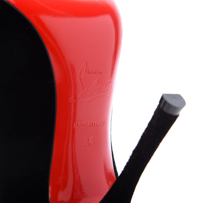 Christian Louboutin Veau Velours Decoltish 100 Pumps 35 Black 7 of 8