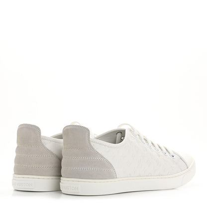 Louis Vuitton Calfskin Suede Monogram Punchy Sneaker 38 White 5 of 8