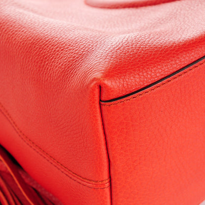 Gucci Pebbled Calfskin Medium Soho Chain Shoulder Bag Sun Orange 8 of 8