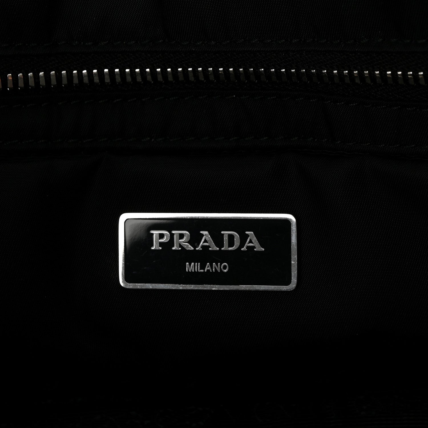Prada Re-Nylon Nappa Triangle Quilted Padded Small Double Handled Zip Tote Black 6 of 10