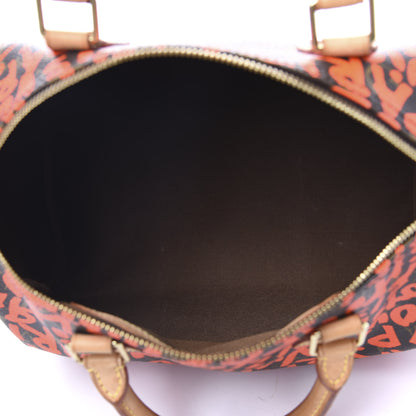 Louis Vuitton Monogram Graffiti Speedy 30 Orange 5 of 14