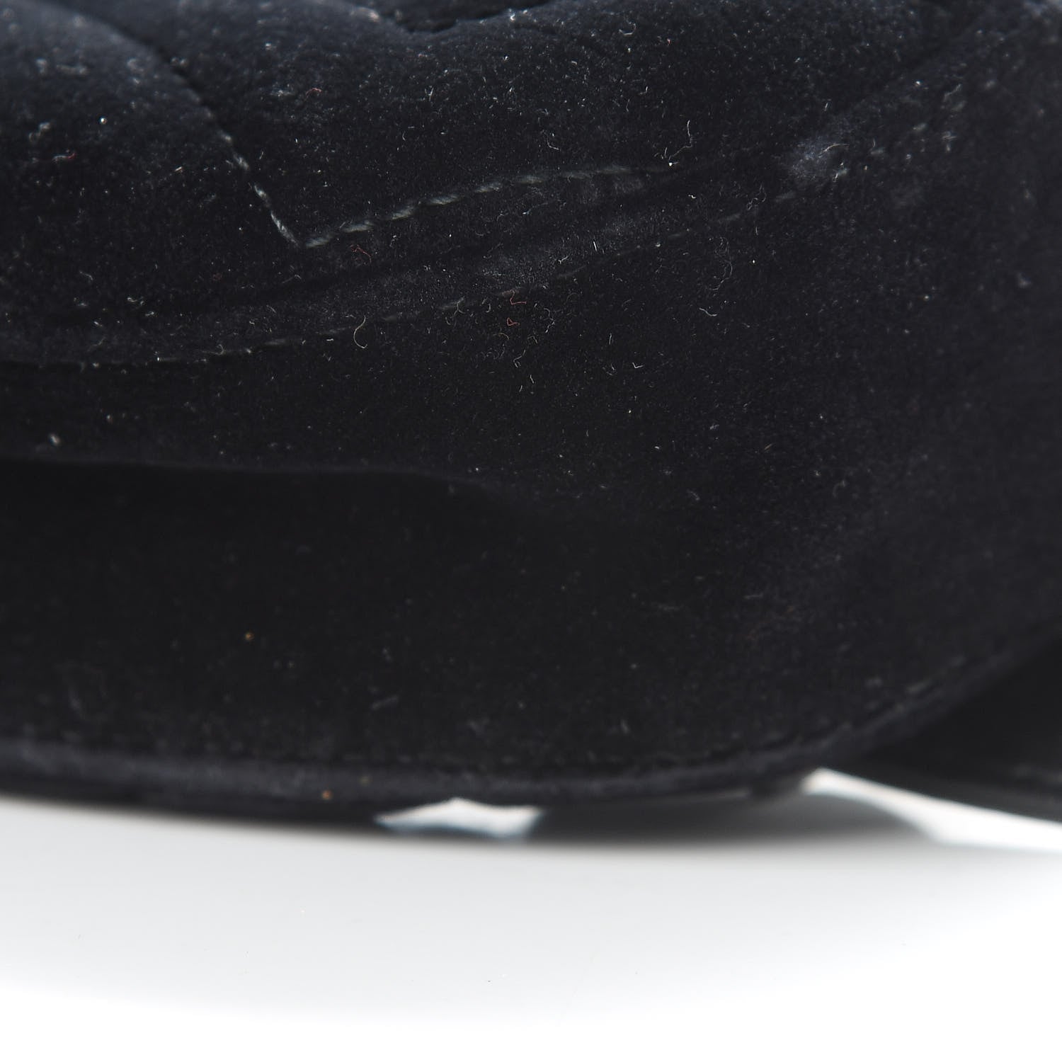 Gucci Velvet Matelasse GG Marmont Belt Bag 95 38 Black 10 of 15
