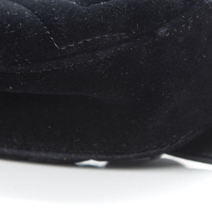 Gucci Velvet Matelasse GG Marmont Belt Bag 95 38 Black 10 of 15