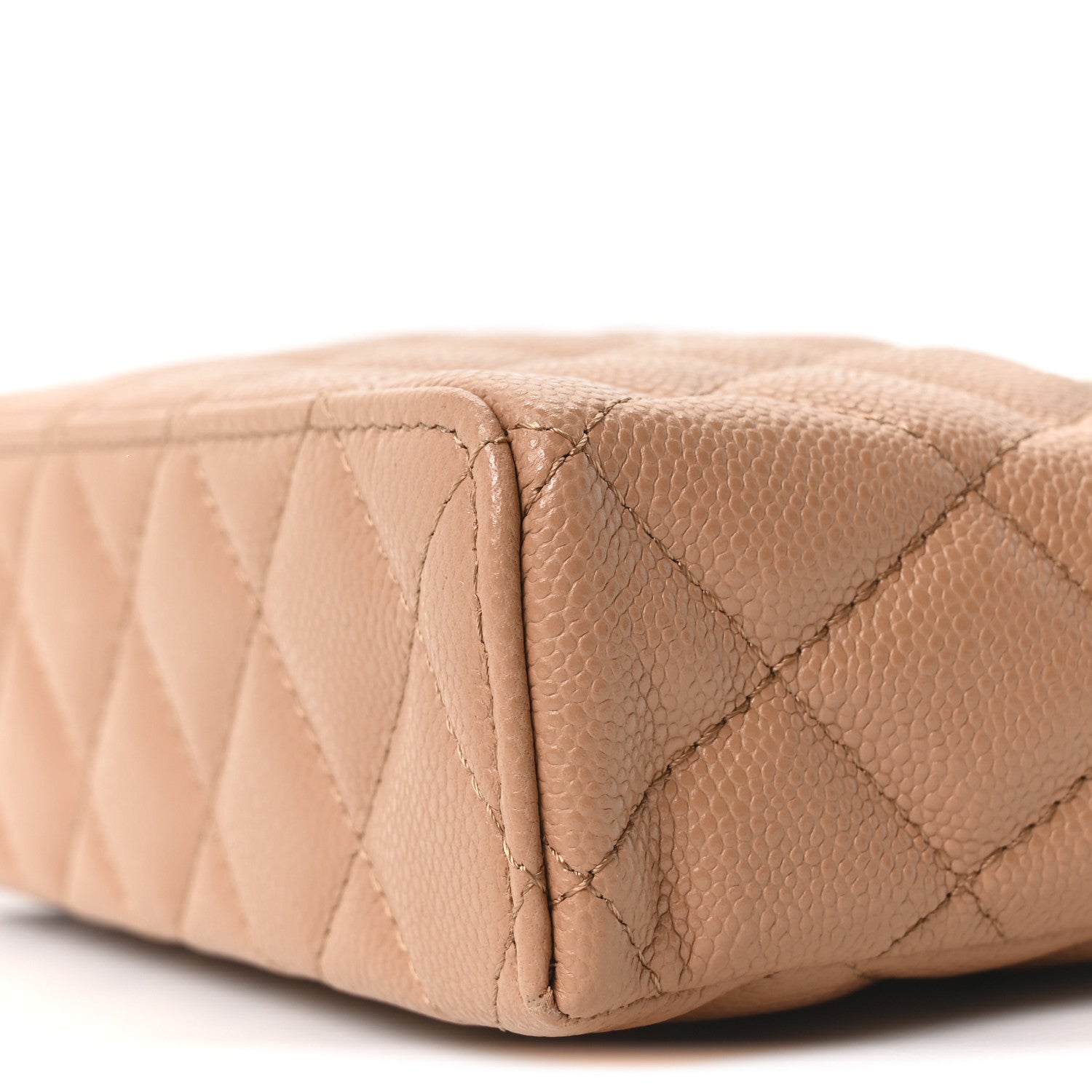 Chanel Caviar Quilted Top Handle Slim Vanity With Chain Brown 10 of 10